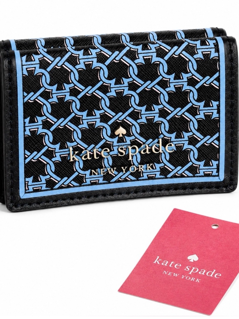 Kate Spade trifold wallet with geometric logo print